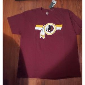 New Majestic T-Shirt Maroon Short Sleeve Crew Neck Washington Redskins NFL Sz 1X